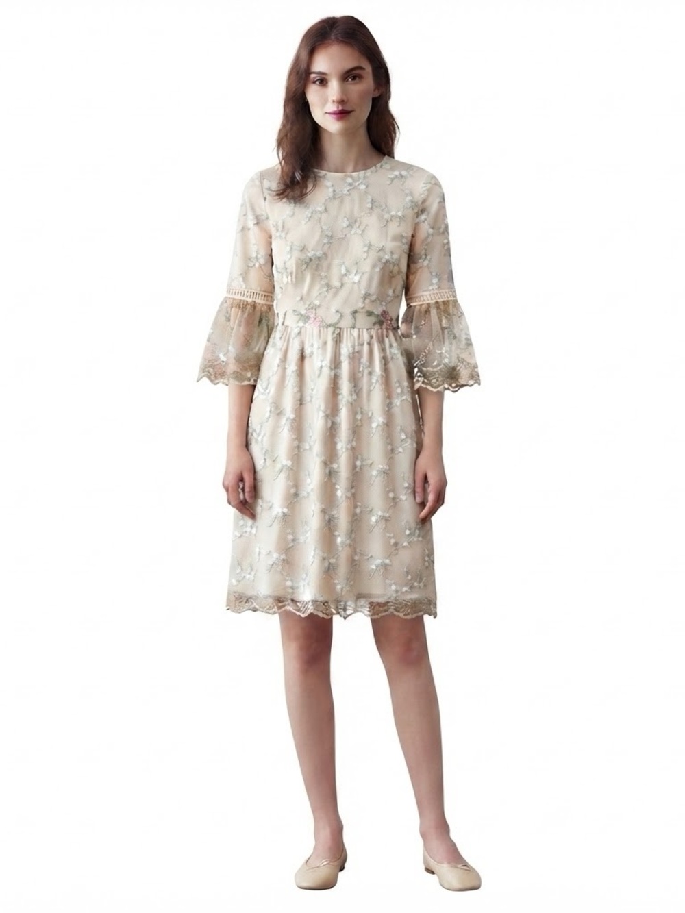 Cream Lace Dress